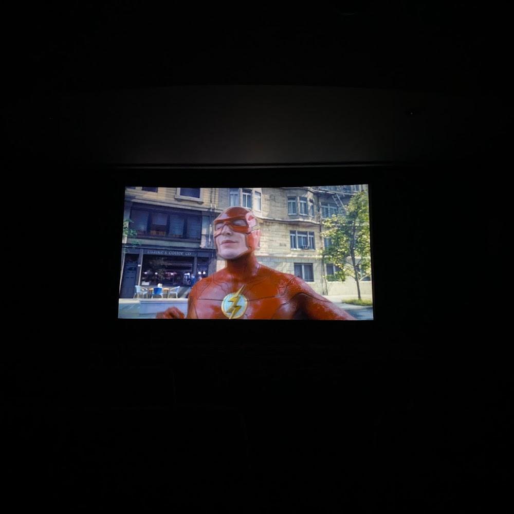 The Flash in a red suit.